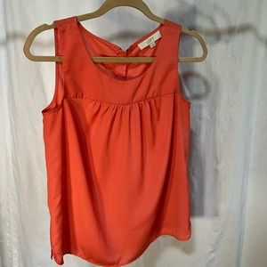 Sleeveless Loft Blouse- Salmon Colored - Small